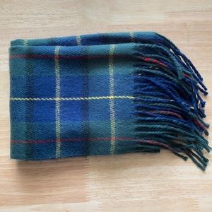 5/$25 Long Green Blue Plaid Scarf